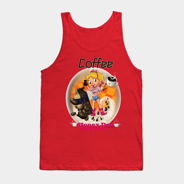 Coffee Up Y'all Tank Top by Honey Dee Games